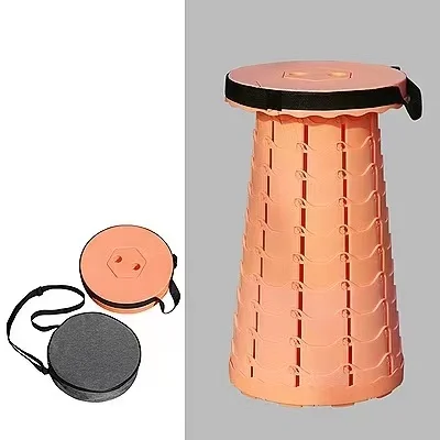 COMNENIR Folding outdoor travel fishing height adjustable retractable portable seat with bag stools