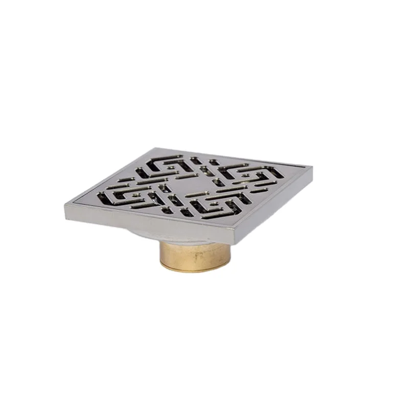 Brass Square Anti-odor Floor Drain Bathroom Shower Waste Grate With Removable Strainer for Bathroom