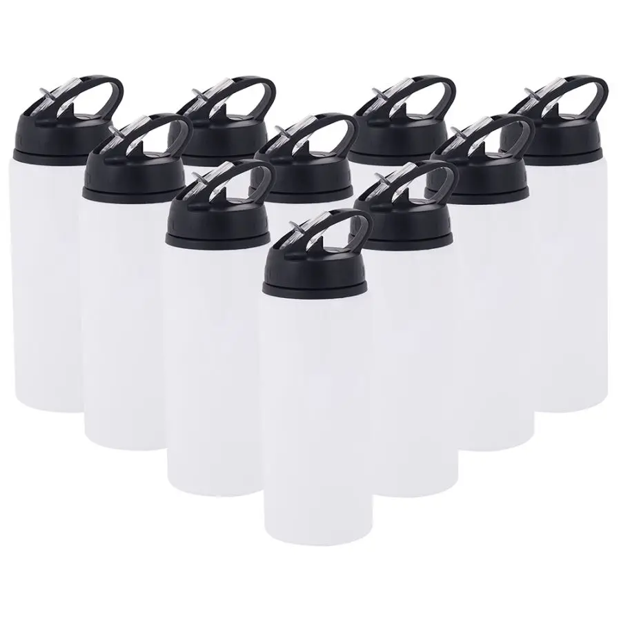 Factory Best Seller Sublimation DIY 600ml Aluminium Big Mouth Outdoor Sports Water Bottle White
