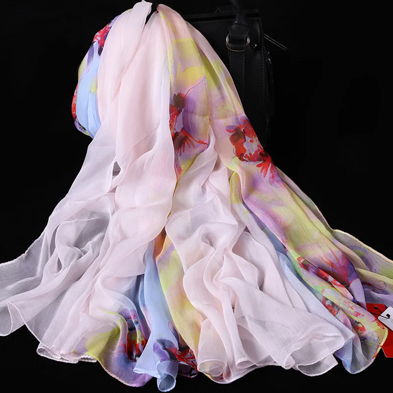 W140*L175cm  Anti-snatchSilk Scarves soft Hijab summer Scarf  High Quality Shawl Wrap Cape  Scarf Face Cover women ladies Girl