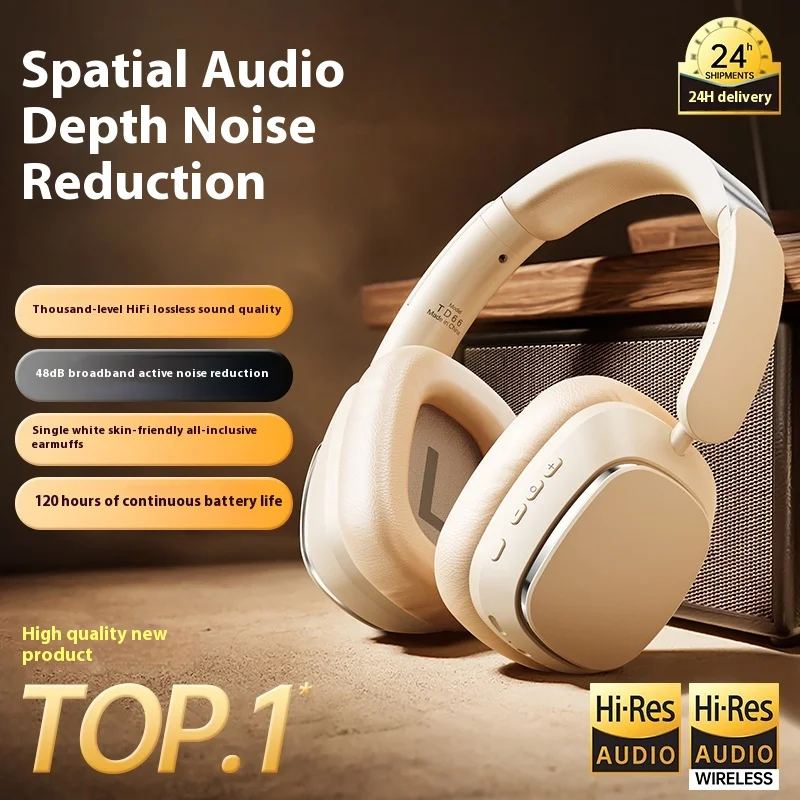 2025 Amazon Cross-Border Private Model Bluetooth Headset High Quality Sports Head-Mounted Noise-Cancelling Ultra-Long Electronic