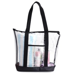 Summer PVC Transparent Handbags Fashion Large Capacity Female Shopping Bags Tote Casual Beach Travel Women Shoulder Bags
