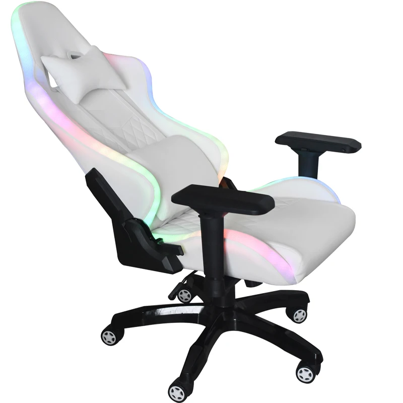 Silla de juego estilo carrera white gaming chair led gaming chair gaming chair