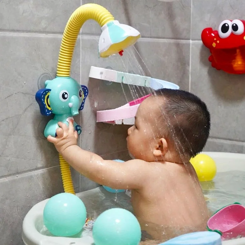 Электрический слон распыления воды игрушки для ванной детей Детские Ванная комната Ванна смеситель душа с сильной