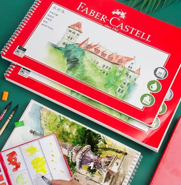 
High quality FABER-CASTELL sketchbook custom 16K Color Lead Fine Line Art Students sketchbook for drawing 