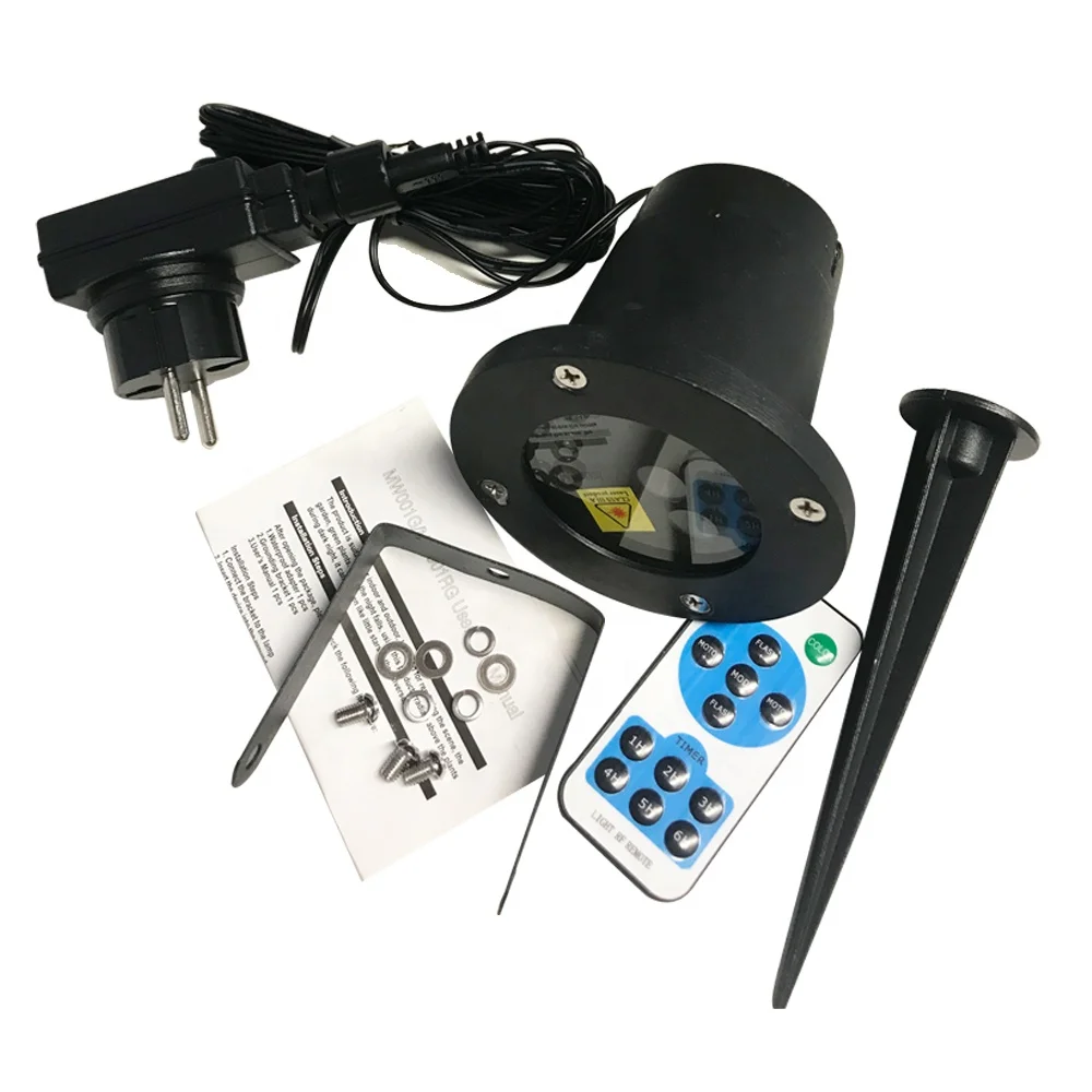 Garden Outdoor Waterproof Christmas Tree Xmas Holiday Shower Lighting RGB Remote Static Star Dots Laser Projector Light