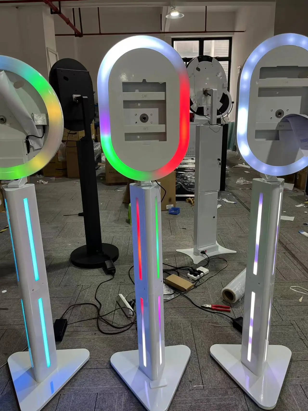 2023 Новый селфи киоск кольцевой светильник для Ipad стенд Led Photo Booth Стенд Портативный Shell с пультом дистанционного