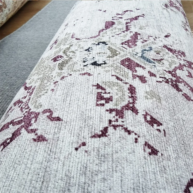 Soft Mat Traditional Retro Accent Rug Floral Printed Floor Cover Non Slip Carpet Persian Rug Turquoise Indoor Vintage Rugs