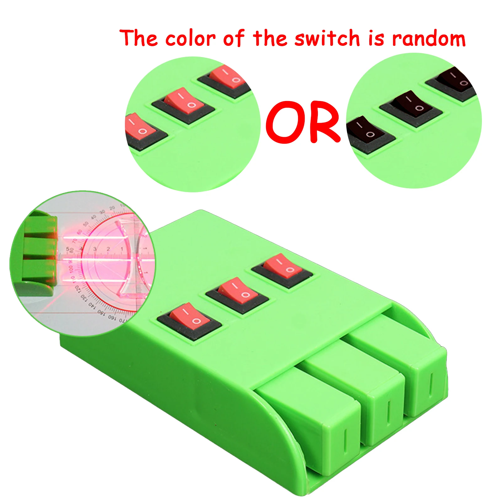 Three way Parallel Laser Light Sources Set Magnetic Adsorption Concave Convex Lens Physics Optical Experiment