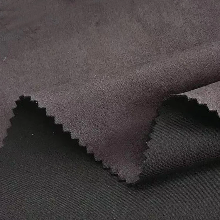 Chinese manufacturer knitted synthetic micro suede 100 % poly warmth r layer suede fabric for sweater skirt casual wear home