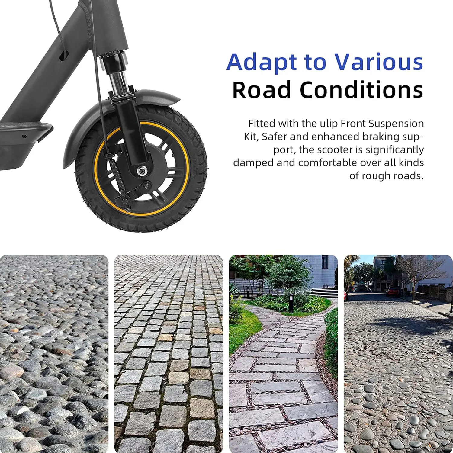 Ulip For Segway Ninebot Max G30 G30LP G30E G30D Electric Scooters Front Suspension Kit Shock Absorber With Adjustable Kickstand