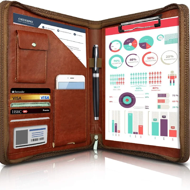 Custom Premium Gift Fashion Office Folder Portfolio for Men and Women