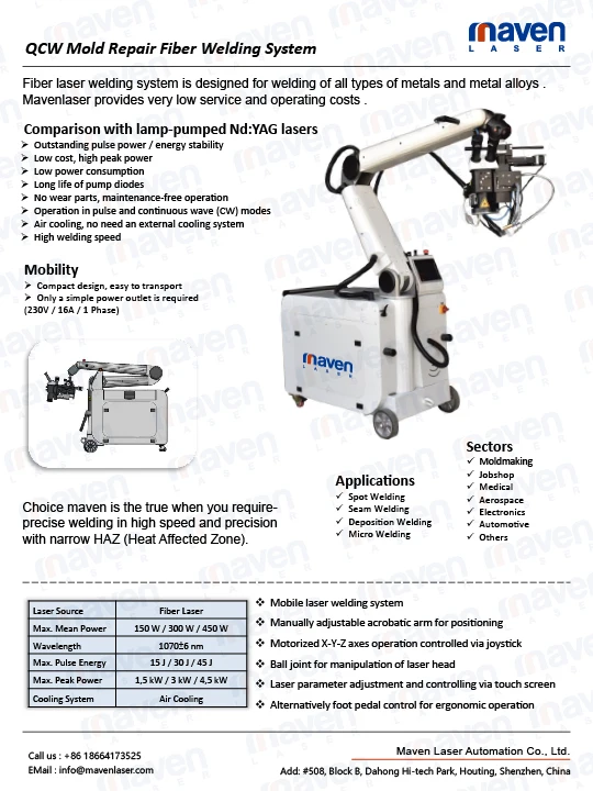 repair injection mould die manual mould laser welding machine