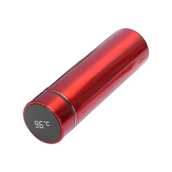 Custom logo 17oz vacuum thermo smart LCD touch screen display temperature skinny Straight tumbler insulated cup