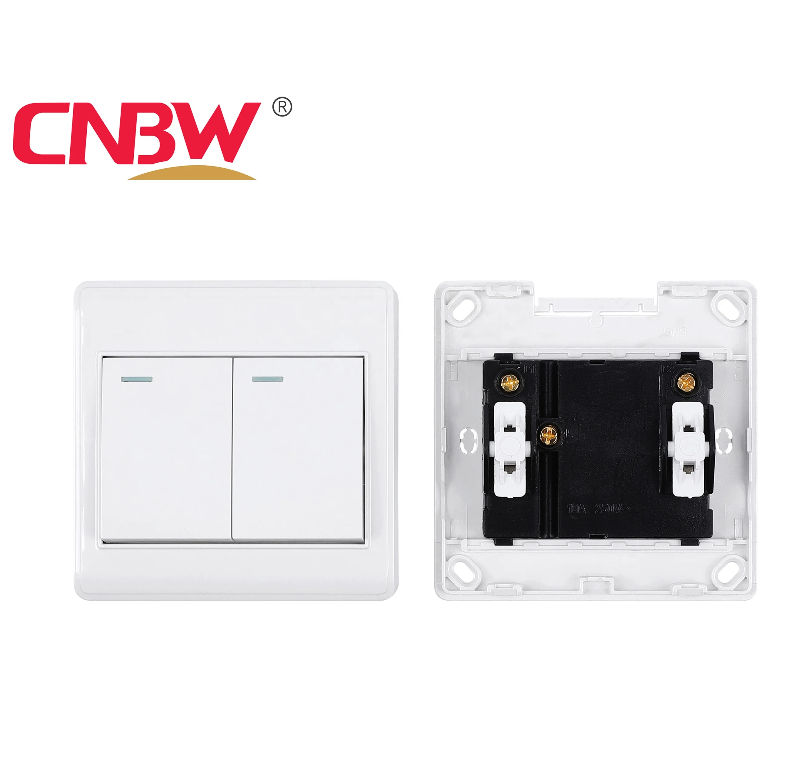 Home lighting power electrical switch 3 gang 1way 10A 250V wall switch socket