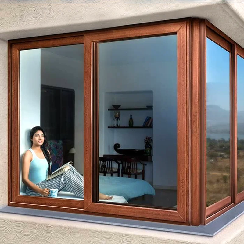 Thermal Insulation Aluminum Casement Windows sliding windows door system Double glass hurricane impact aluminium sliding window