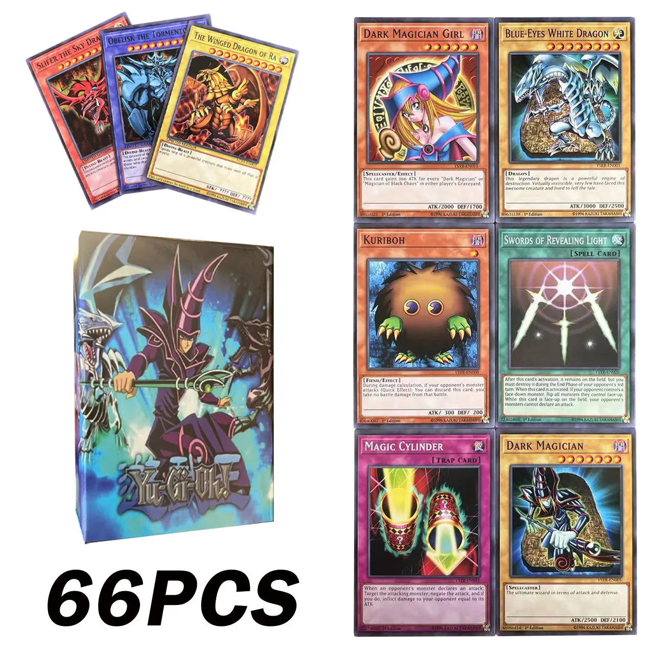 Карты Yugioh с оловянной коробкой голографическая английская версия 72 шт.
