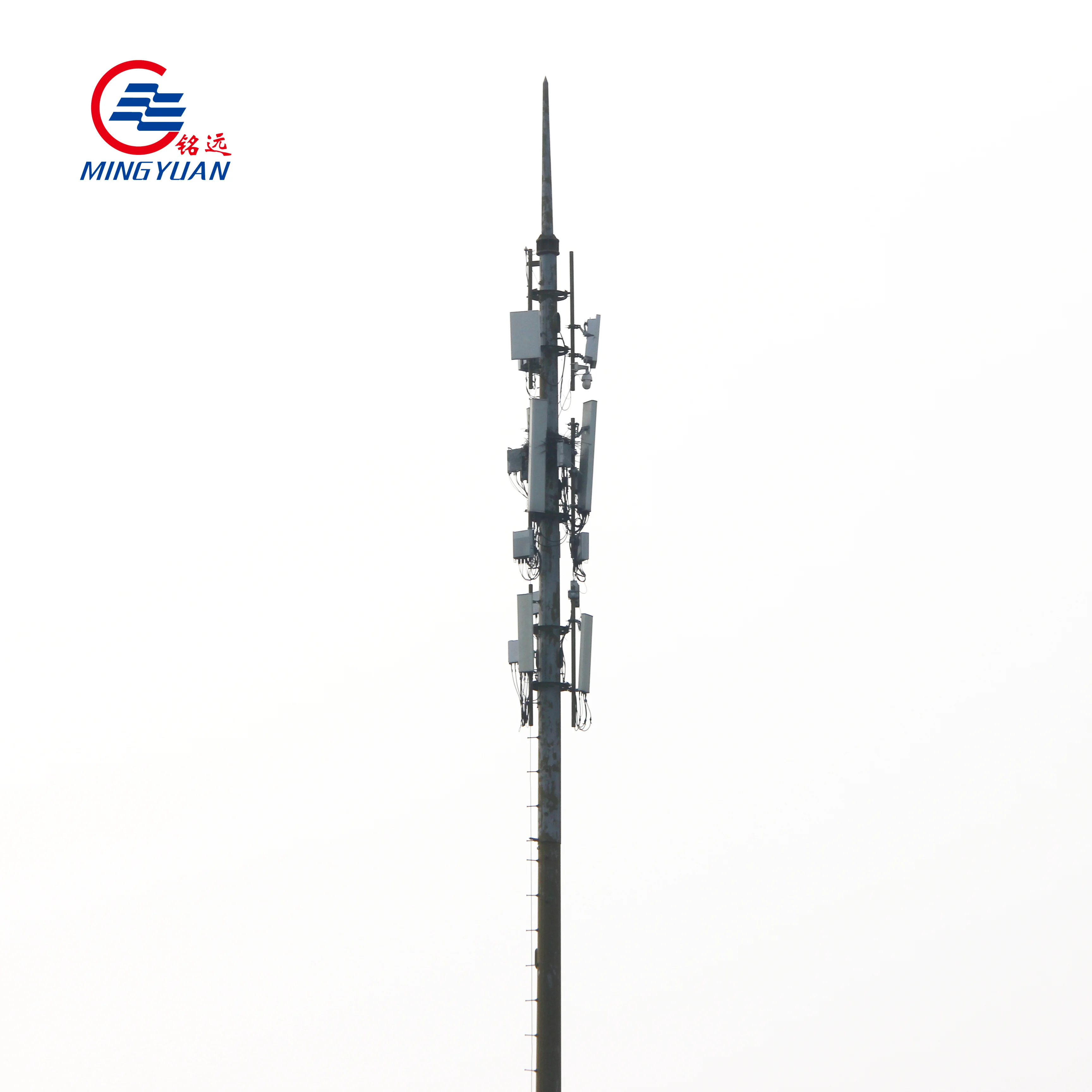 High Quality 20M 30M 5G Monopole Telecom Tower With Flange