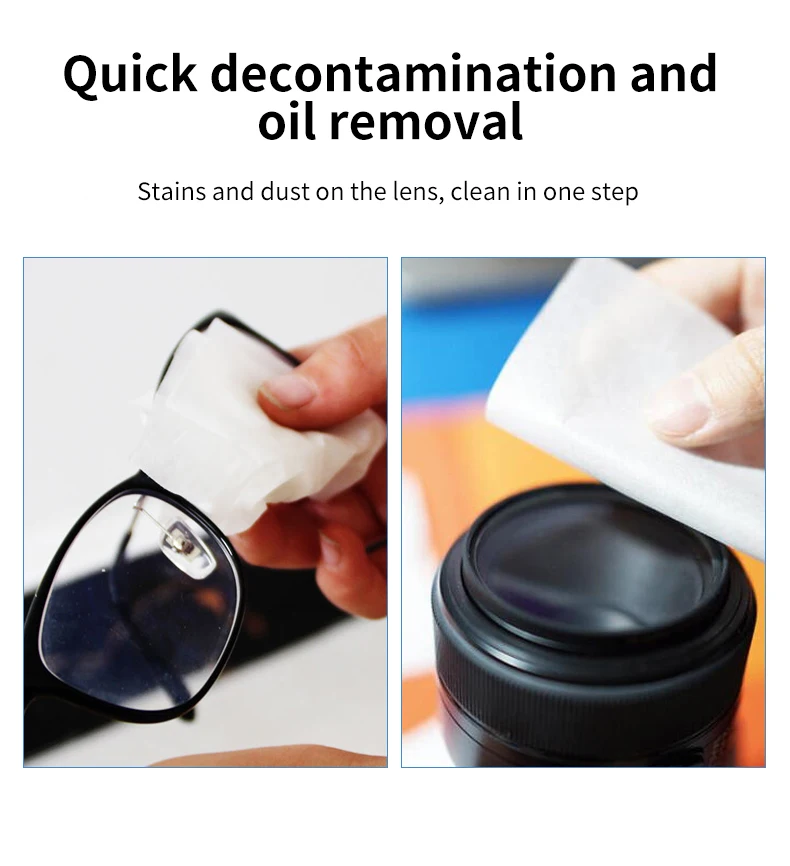 Portable Anti Fog Wipes Screen Lens Cleaning Individual Wet Wipes