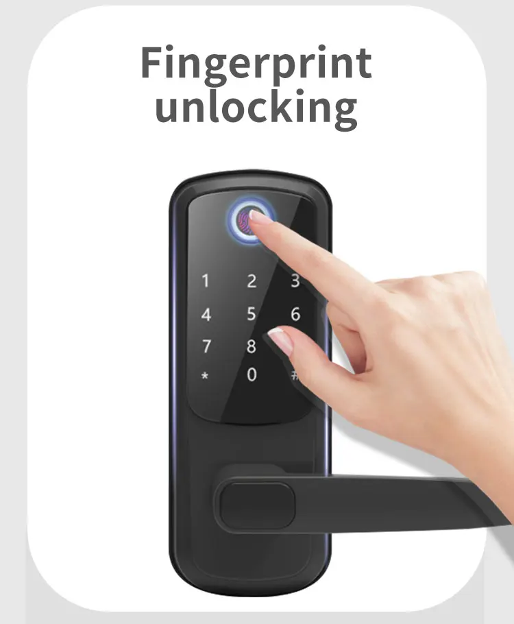  Алюминиевый ttlock печатная плата цифровая клавиатура ручка ключ карта отпечаток пальца Wi-Fi код времени умная дверь биометрический Интеллектуальный bt