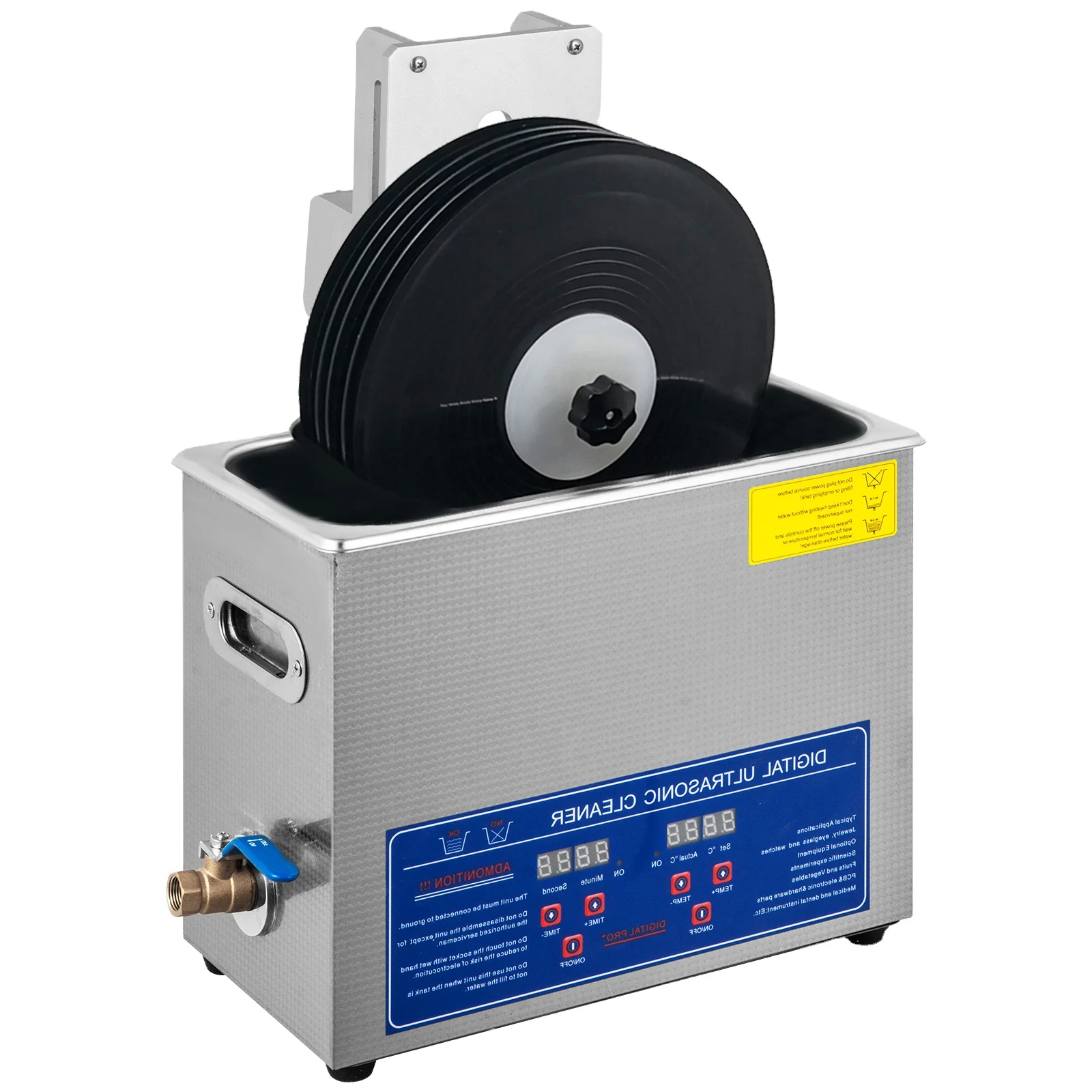 
 Машина для чистки виниловых пластинок, полный комплект из нержавеющей стали 6 л  Ультразвуковой очиститель для виниловых записей, ультразвуковая машина для очистки виниловых записей, комплект из нержавеющей стали 6L