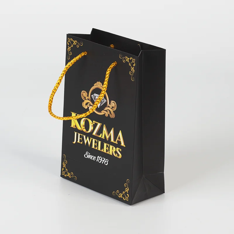 Luxury custom logo printed gift paper boutique shopping bags with your own logo