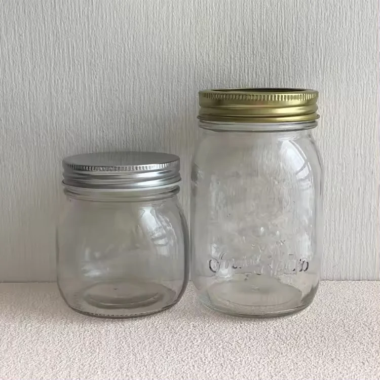 Glass Wide Mouth Canning Pickle Honey Food Storage Jars Fruit Vegetable Preserving Bottle