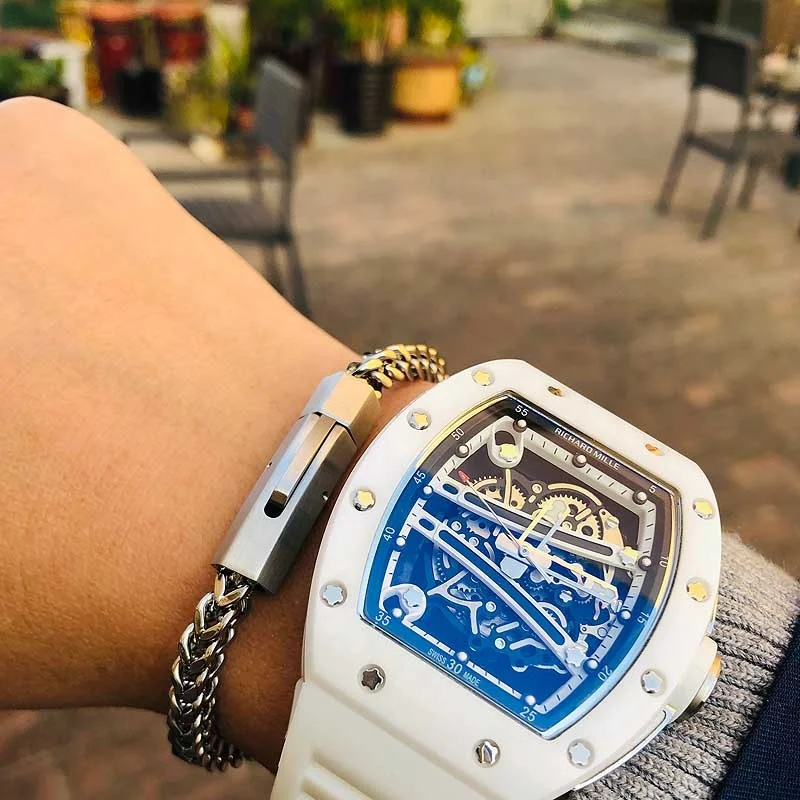 2020 Wholesale High Polished 316LStainless Steel 18K Gold Plated Cuban Chain Bracelet Men