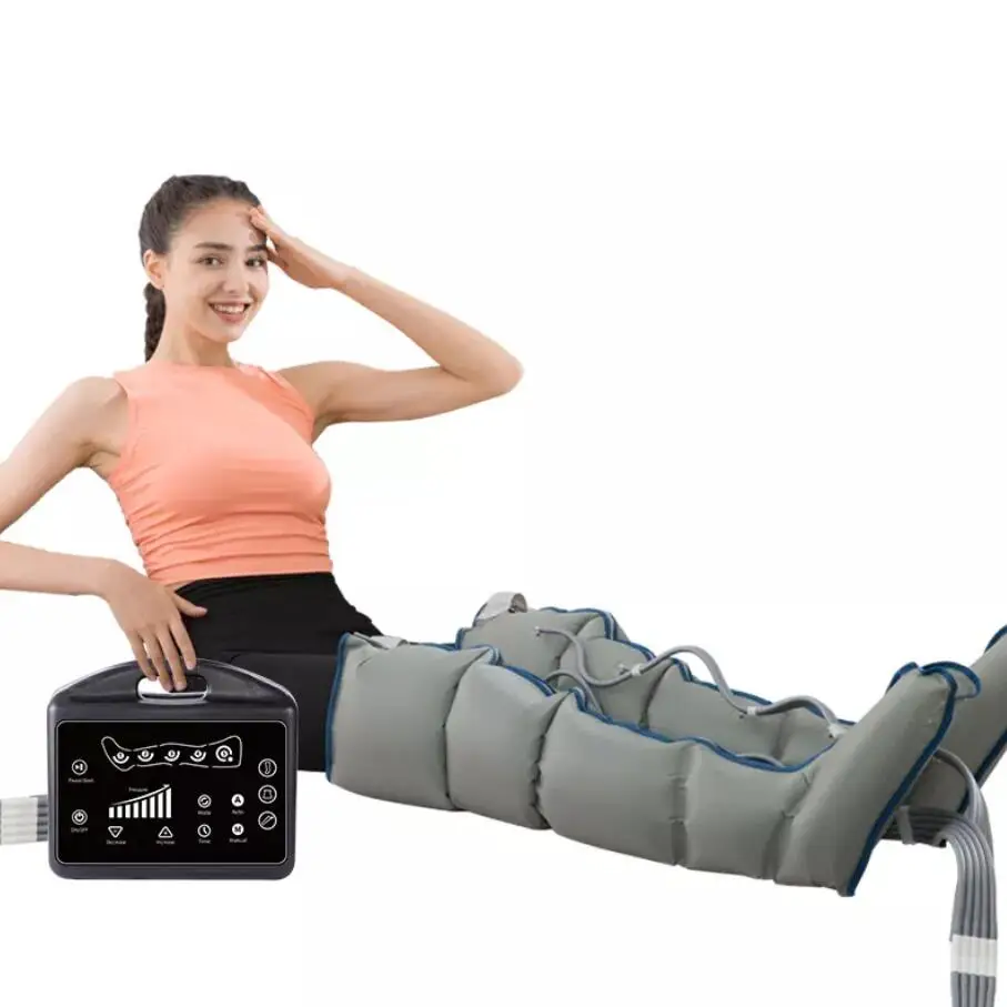 Fitness Recovery Air Compression Boots Leg Knee Muscle Massagers Electronic Hands Massage Leg Cover Massage To Relax The Legs