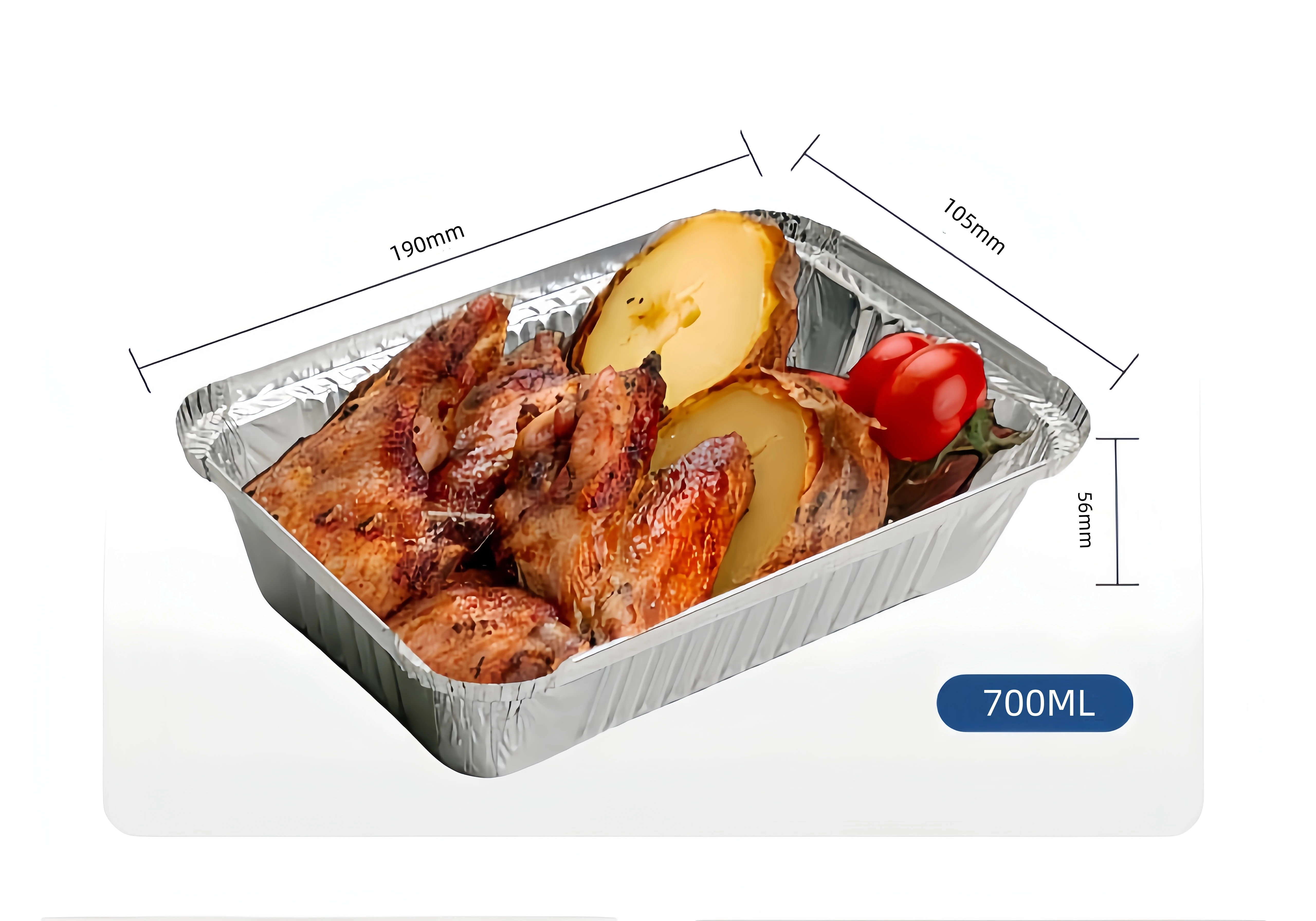 Aluminum Silver Foil Container With Lid disposable Disposable Aluminum Foil Container aluminum foil