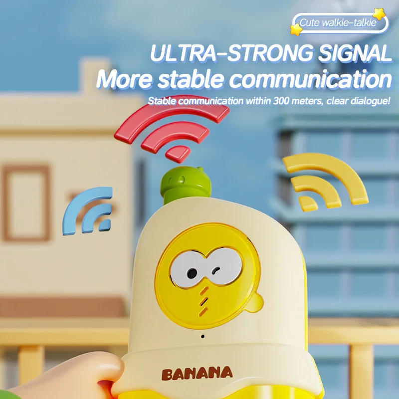 Kids cute walkie talkie toy Outdoor Interactive Toy  Mini Wireless Pager New Cute Cartoon banana