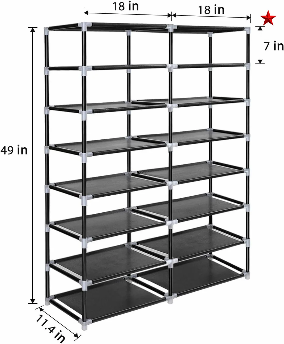 Factory Fashion Design 7-tier Water Proof Shoe Rack Storage Diy Shoe Rack Cabinet