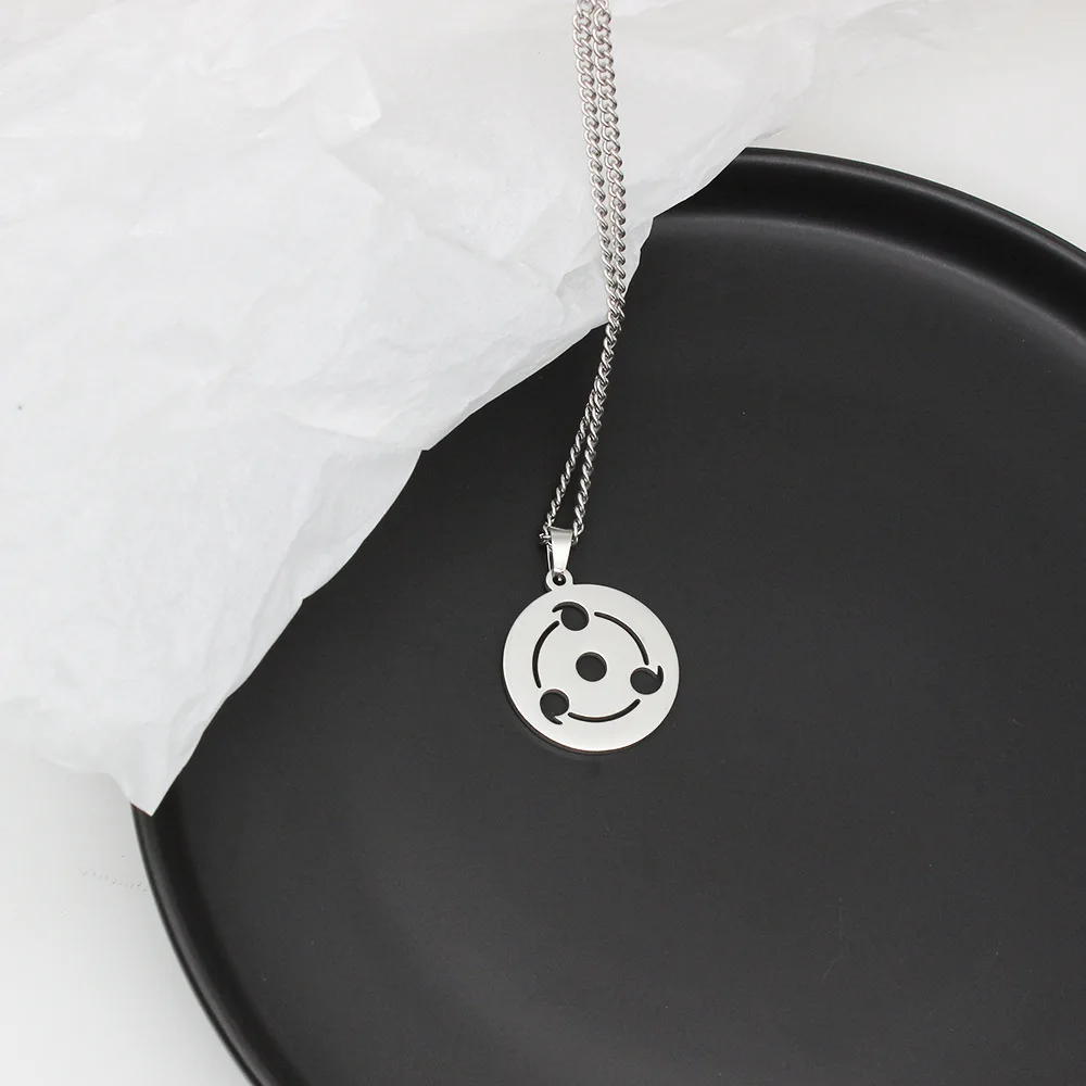 Новый дизайн высокое качество аниме Uchiha Sharingan ожерелье из нержавеющей стали металлическое ремесло