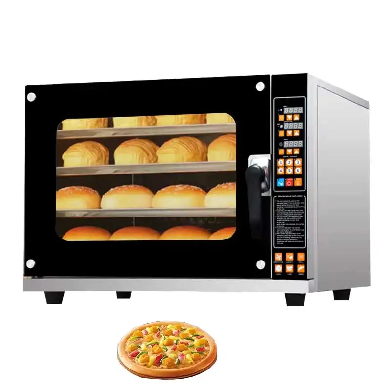 Professional 4 Trays Ovens Bakery Equipment Electric Convection Oven With Steam Function Multi-function Timer Kitchen equipment