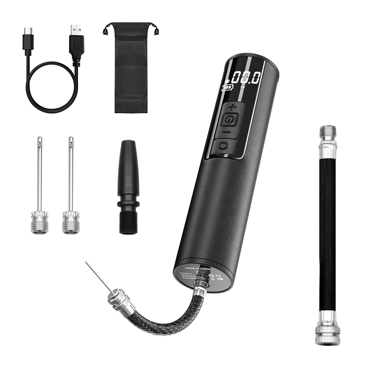 Electric Ball Pump, Smart Air Pump Portable Fast Ball Inflation with Precise Pressure Gauge for Sport Balls Football Basketball