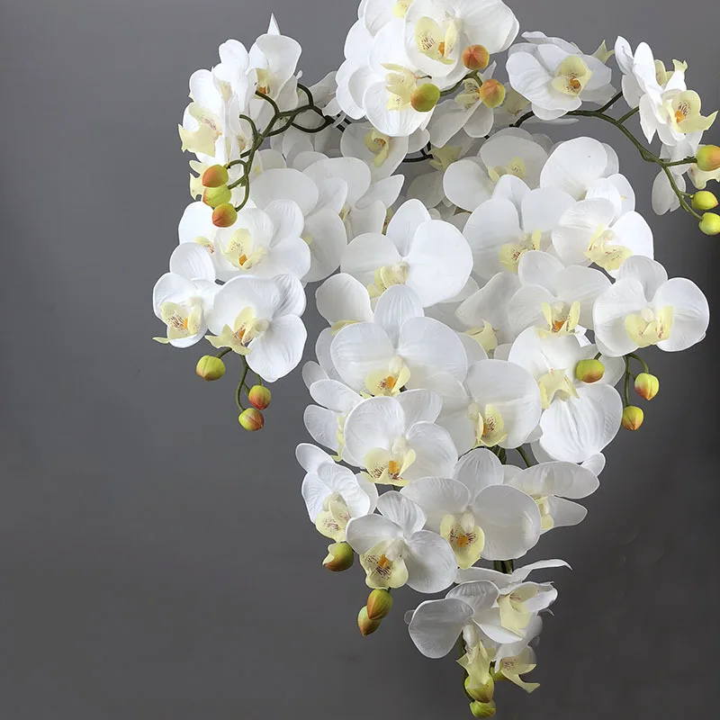 Well Designed 3D Printing artificial singal latex red orchid real touch orchids flower