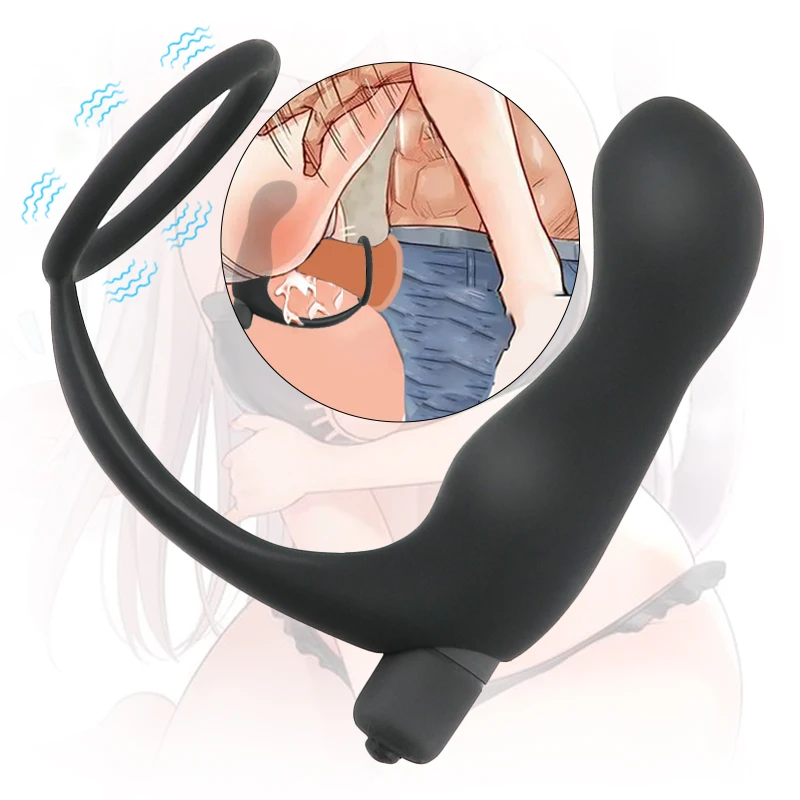 Cock Ring with vibrator, 10 speed vibration modes, Penis Ring and Ball Loop