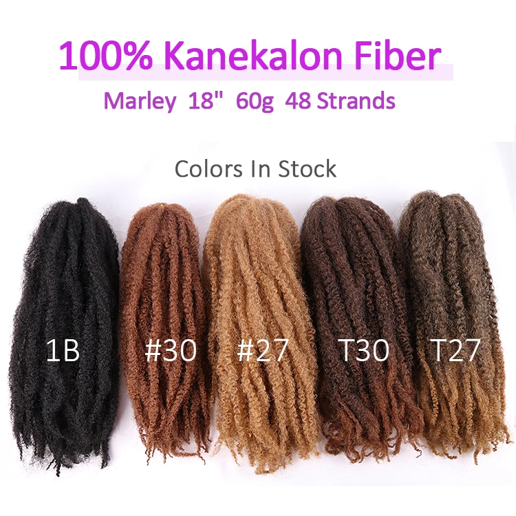 18 дюймов 60 г 100% Kanekalon ombre цвета кубинский курчавый твист удлинение афро волос crotchet marley курчавые