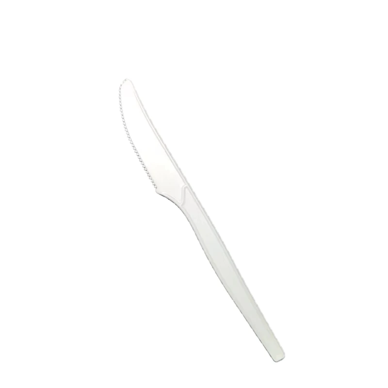 High Quality Factory Price Eco-Friendly  Disposable Tableware Cornstarch Fork Spoon 6 Inch Knife For Party