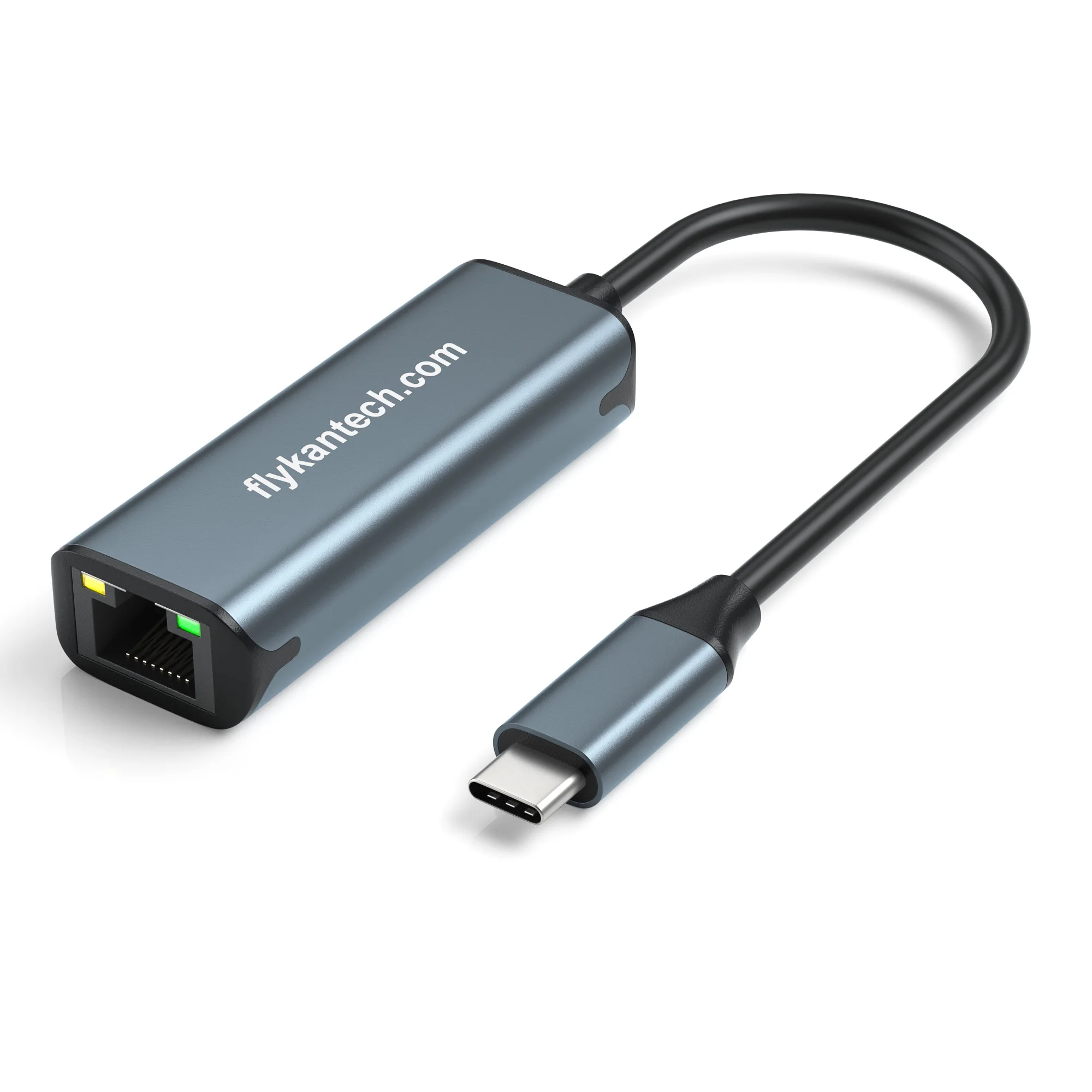 Flykan CU006C 1000Mbps USB3.0 Type C To Rj45 Ethernet Adapter Cable Gigabit Lan Converter USB Network Card with LED Indicator