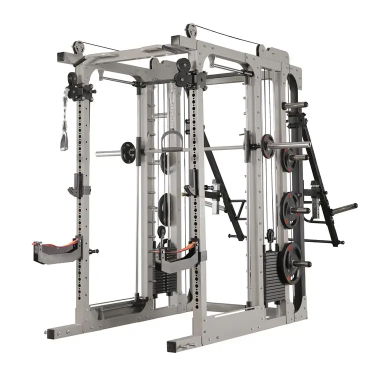 Huiti fitness strength training multi smith machine squat rack crossover cable multi function Smith Machine
