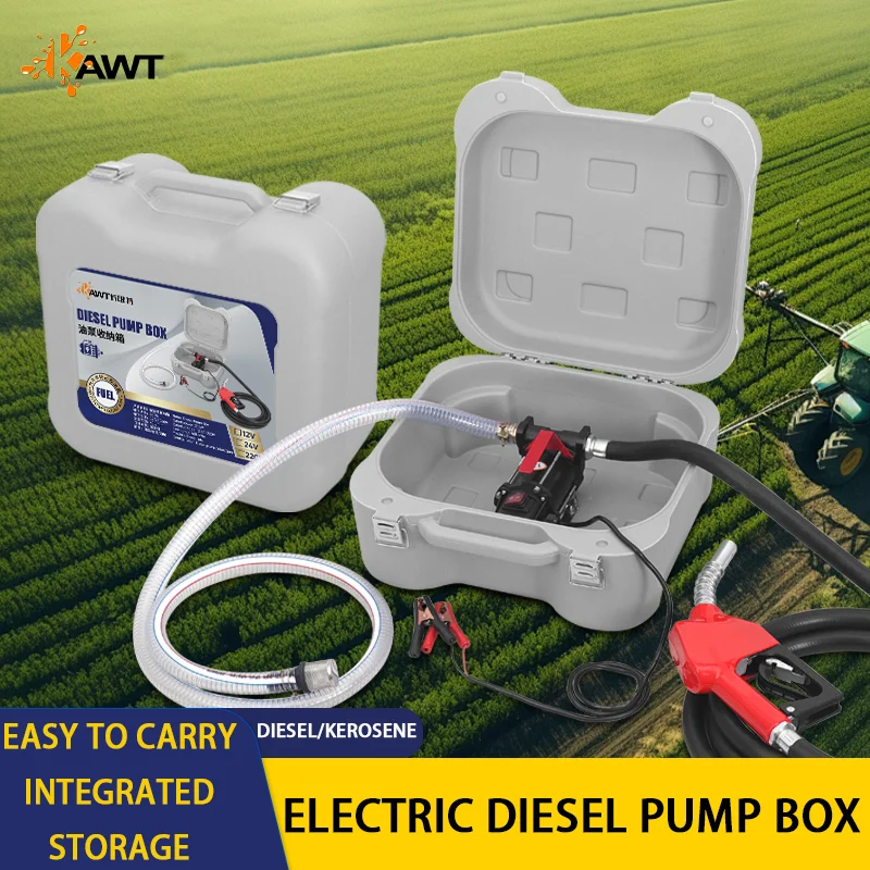 Cavitt Portable Fuel Pump 220V Diesel Pump Box Fuel Pump Set With Explosion-Proof Tubes And Self-sealing Gun