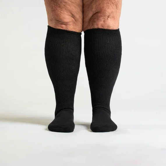 Extra Width Diabetic Socks Super Wide Edema Sock for Swollen Feet Non Slip Cast Bariatric Socks