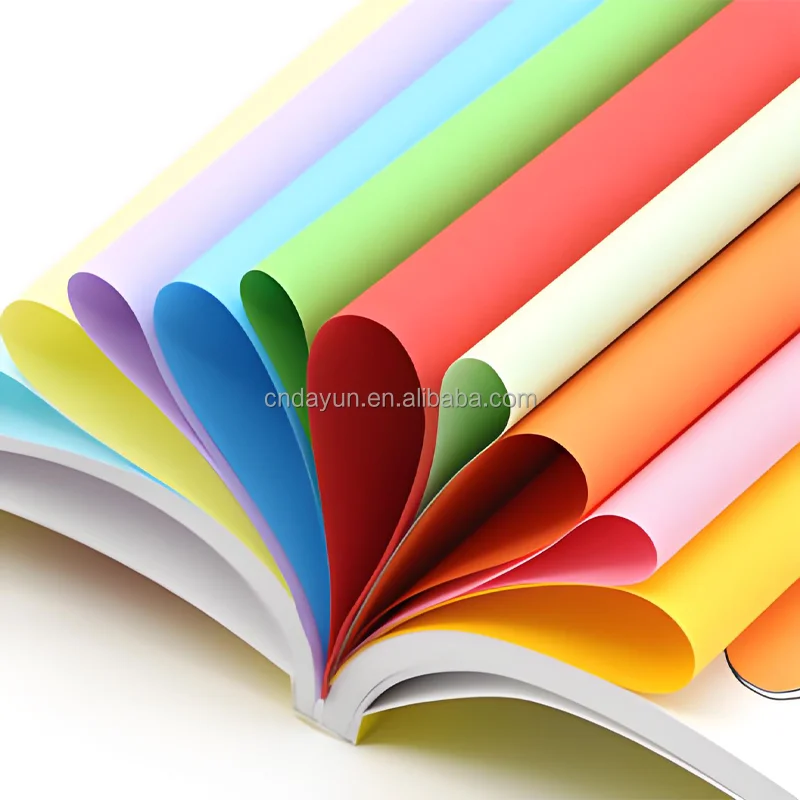 Factory price 100 Sheets A4 Size Assorted Colors Construction Paper Coloring Paper for Crafts