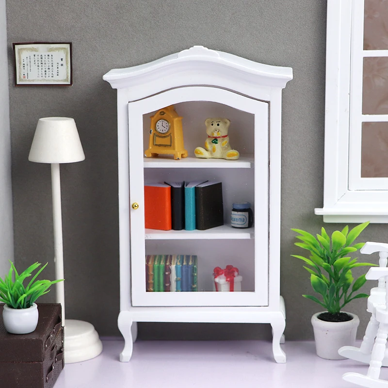 1:12 Dollhouse Model Miniature Collection Cabinet Mini Furniture Cabinet Simulation Furniture Display Cabinet