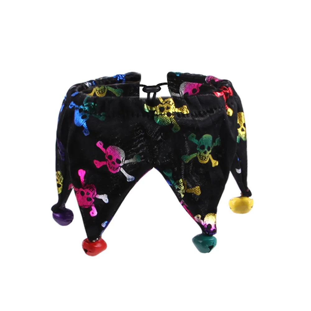 Wholesale hot sale Hallowmas cat toy hat neckerchief skeleton design black printed cloak dress up toys for cats