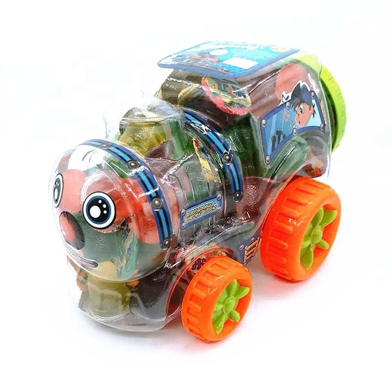 Cartoon Train Car Shape Assorted Fruit Flavor Jelly Pudding Candy