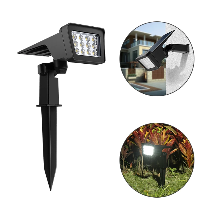 2021 New Design Solar Powered Outdoor Waterproof Ip65 Led Spotlight Solar Garden Light