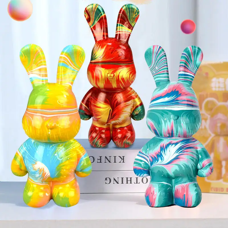 Wholesale Fluid Bear White Embryo 23cm/33cm/53cm Creative DIY White Rabbit Kids Paint Toys Handicraft