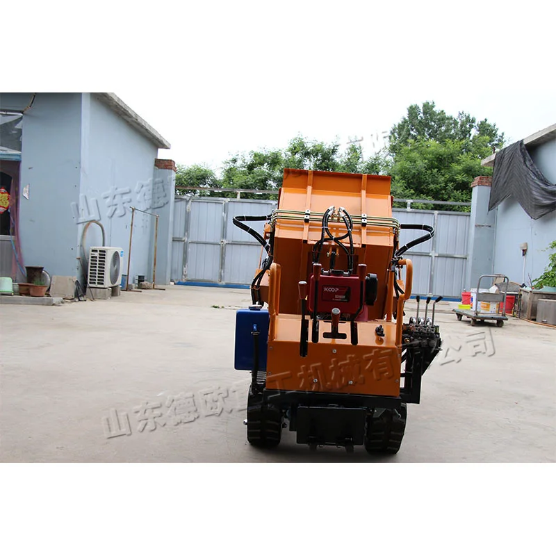500KG Hydraulic Diesel Self-unloading Crawler Tipper Truck Mud Road Ore Transportation Truck Agricultural Grain Handlers
